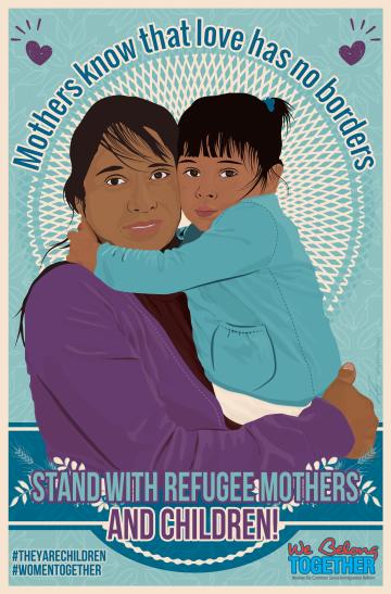 "Stand with Refugee Mothers" poster