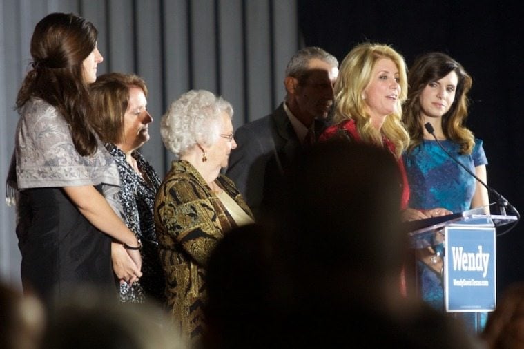 Wendy Davis concedes from her campaign headquarters in Fort Worth. 