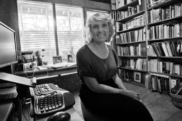 Lauren Ross, environmental engineer and owner of Glenrose Engineering, in her home office.