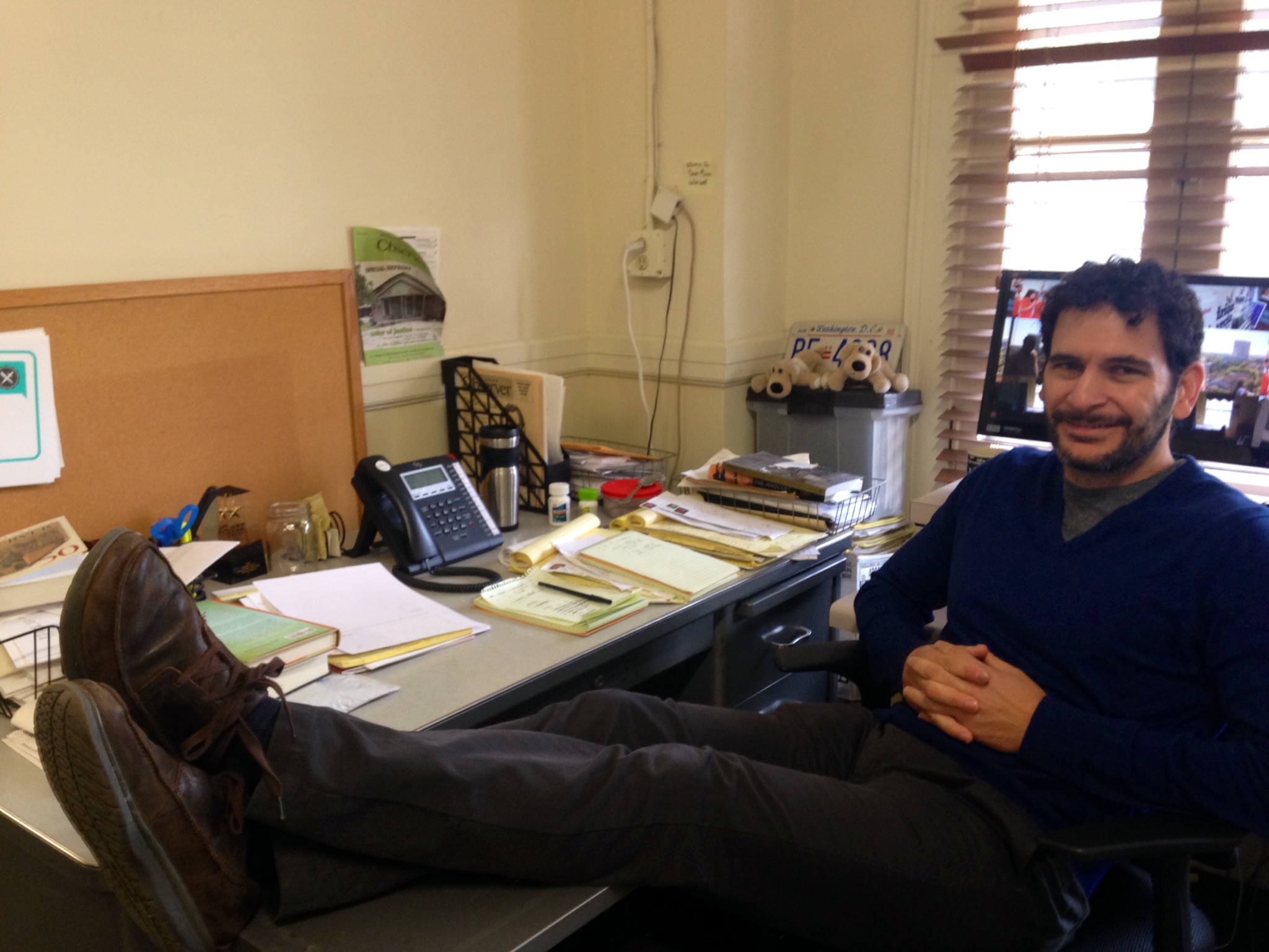 dave mann at his desk