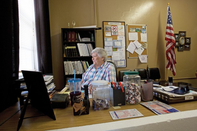 Nordheim Mayor Kathy Payne in her office.