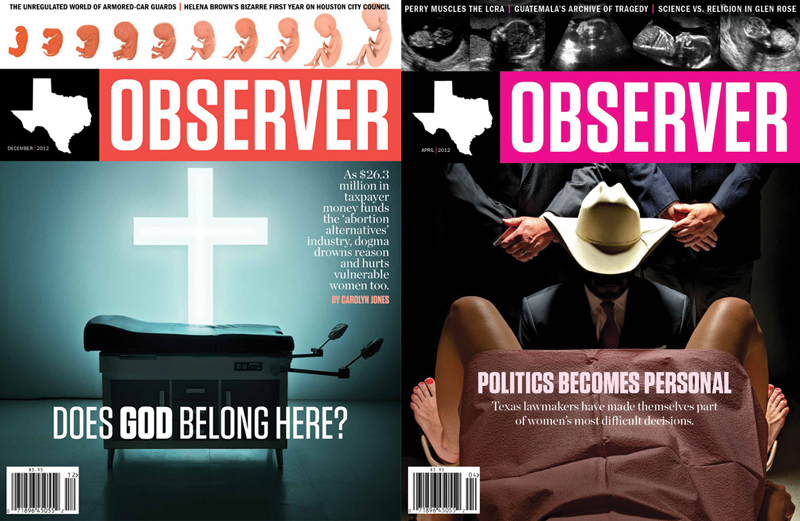 Texas Observer women's health covers