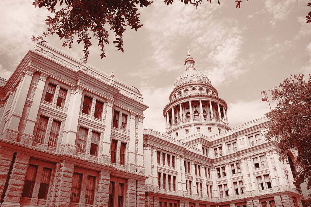 Texas Capitol building illustration