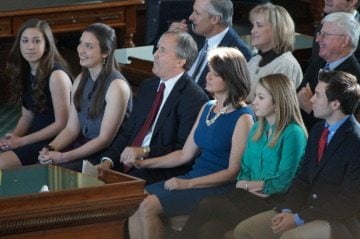 Ken Paxton with his family