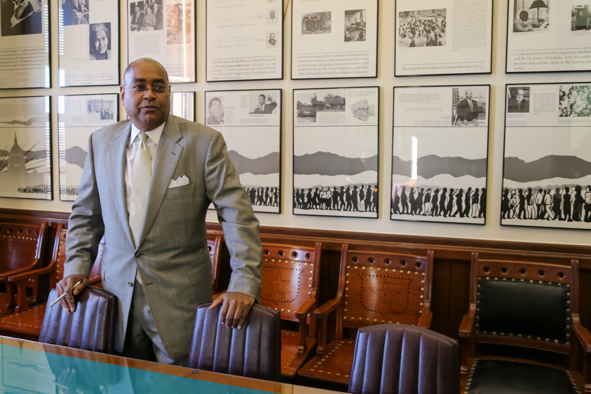 Sen. Rodney Ellis in the unofficial "Civil Rights Room"