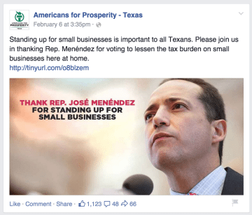Americans For Prosperity stands strong for new state Sen. José Menéndez