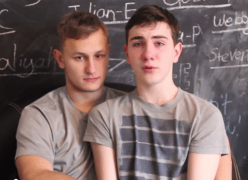 Screenshot from Austin Wallis' (right) YouTube video