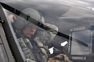 Soldiers depart from the Virginia National Guard’s Army Aviation Support Facility in Sandston, Va., to provide aerial reconnaissance support to U.S. Customs and Border Protection as part of the national effort to counter illegal immigration along the Texas border.