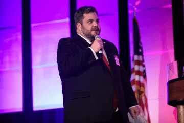 Rep. Jonathan Stickland speaking at the 2015 Lincoln Day Dinner for the Tarrant County Republican Party in Fort Worth, Texas.
