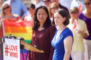 Cleopatra DeLeon, left, and Nicole Dimetman