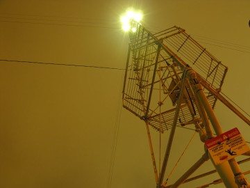 “Moonlight Towers,” were built in the late 19th century to cast crime-deterrent swaths of light across a then-gas-lit downtown.