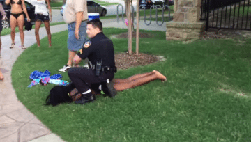 Brandon Brooks captured the very moment when McKinney officer Eric Casebolt — who resigned with pay, pension and benefits following the incident — pinned 19-year-old Tatyana Rhodes to the ground outside a pool party in June. 