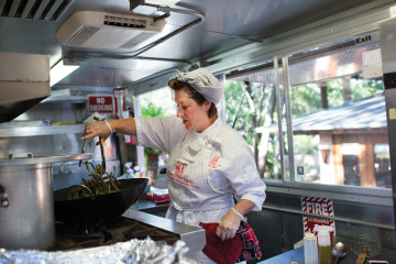 Joan Cheever — preparing green beans