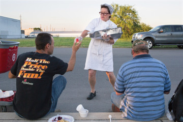 Joan Cheever — serving food in San Antonio