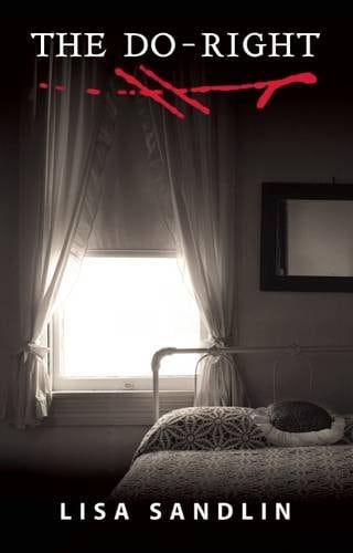 The Do-Right book cover featuring an empty bed in a room with curtains.