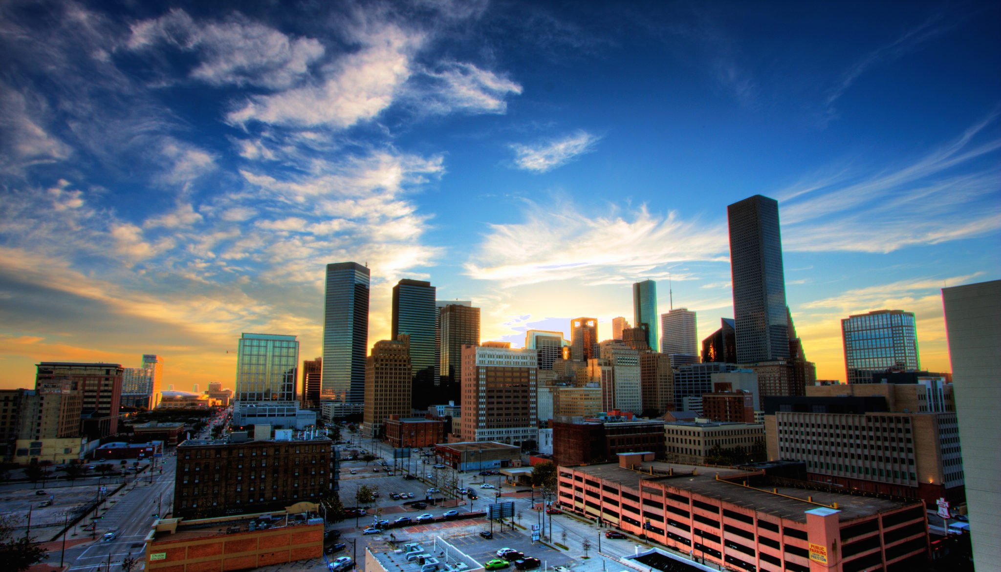 Houston skyline.