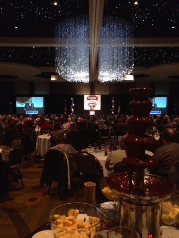 A January fundraiser for tea party Texas representative Jonathan Stickland prominently featured a chocolate fountain.