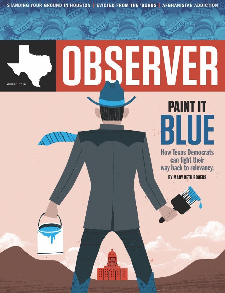 January 2016 Texas Observer cover.