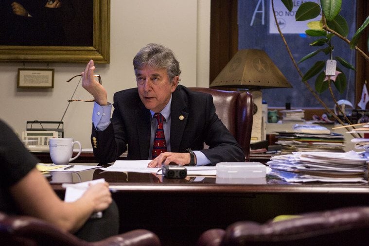 Texas Rep. Elliott Naishtat, District 49, during an interview with the Texas Observer.