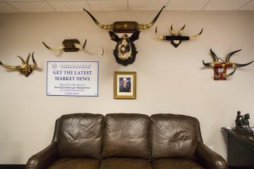 The lobby of the Texas Department of Agriculture, where Agriculture Commissioner Sid Miller spent $55,000 on furniture and decor to outfit his new office.