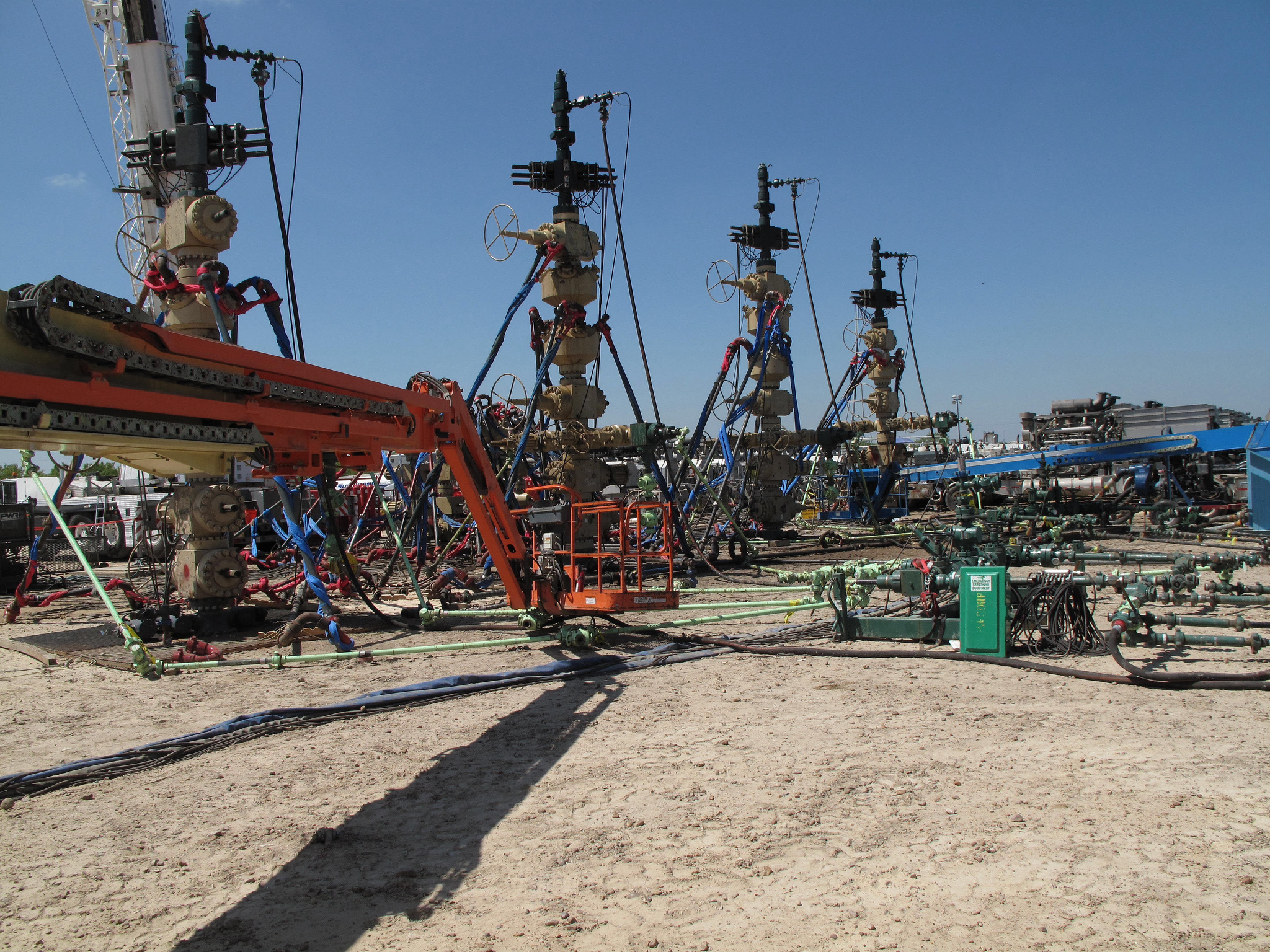 A fracking operation in the Eagle Ford Shale region.