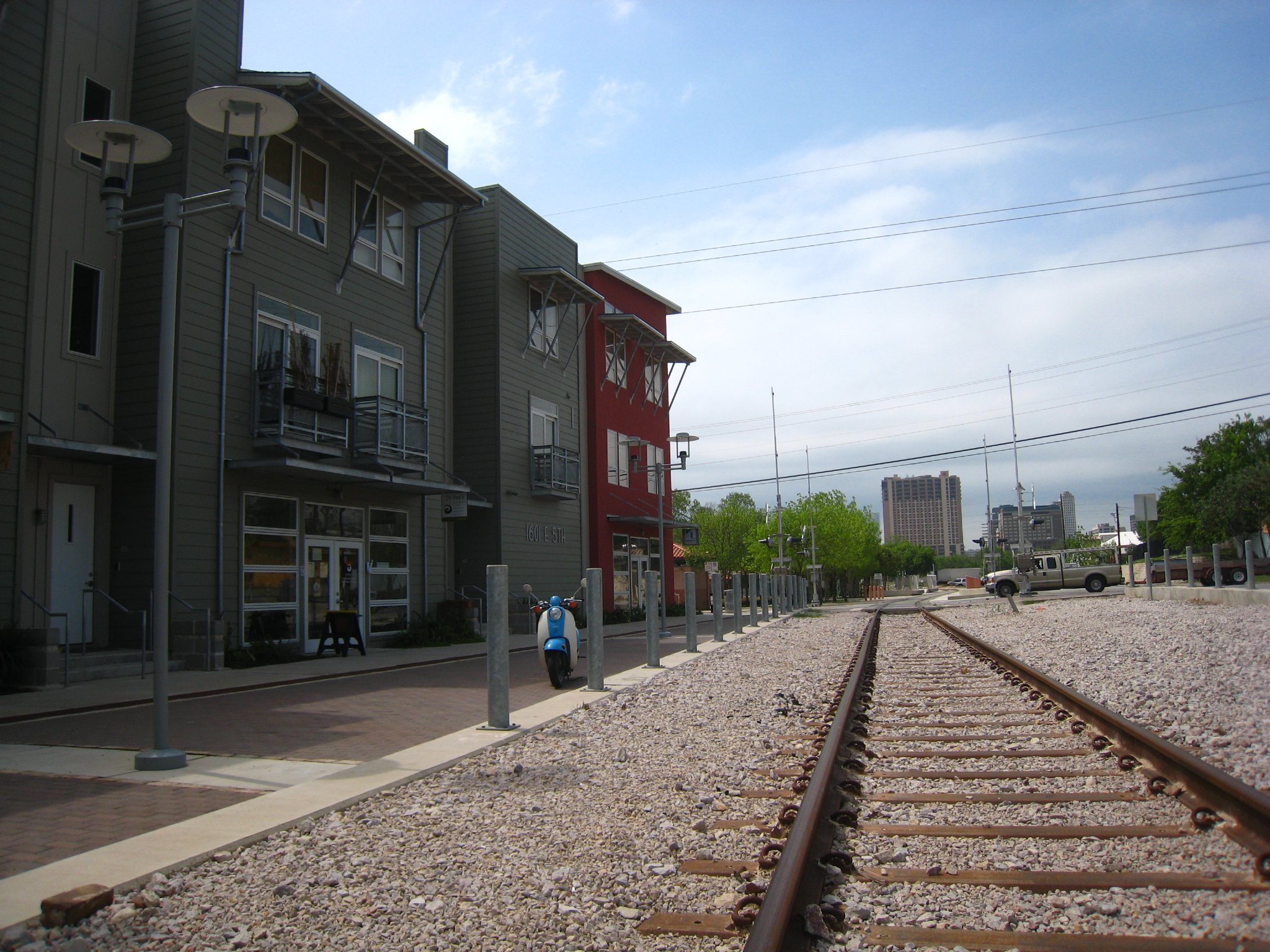 The Saltillo Lofts in swiftly gentrifying East Austin. According to Eric Tang, a researcher at the University of Texas at Austin, the area's white population increased by 442 percent between 2000 and 2010, while communities of color saw their numbers drop.
