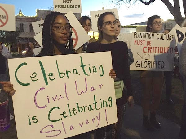 Protesters oppose Georgetown's "Old South Ball," a Civil War-themed dance that many residents of color said glorified slavery.