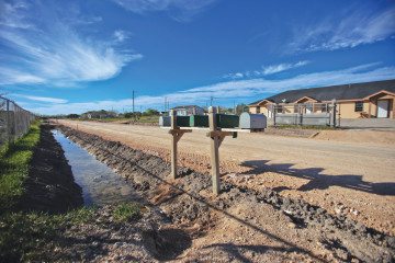 new drainage ditches Spanish Palms colonia