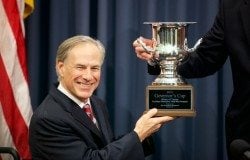 Greg Abbott accepted the Site Selection Governor's Cup in March, but neglected to mention the behind-the-scenes corporate handouts that made Texas a frontrunner for the honor.