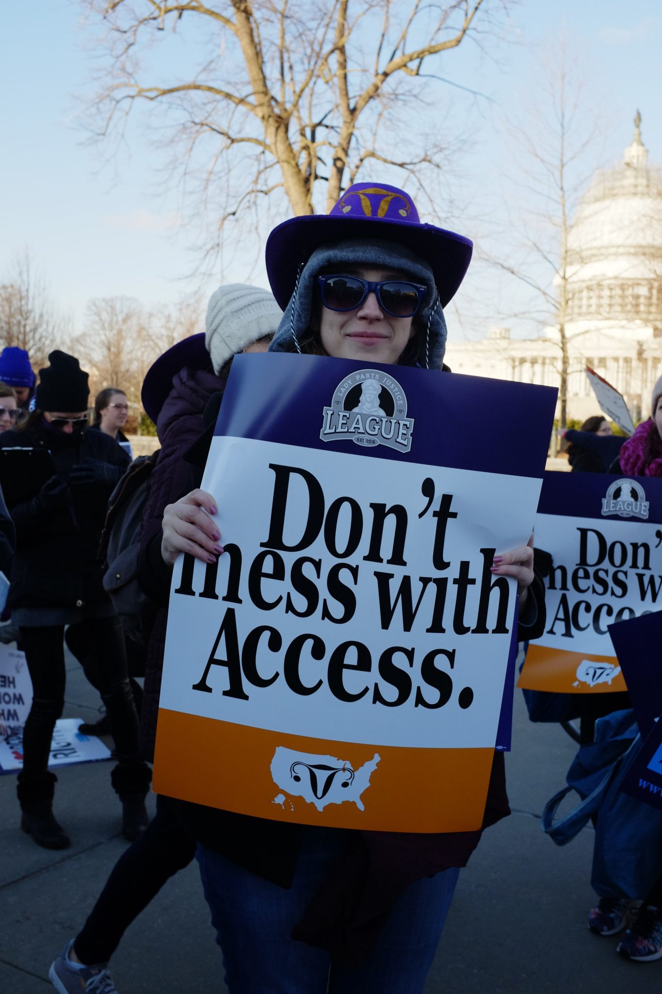 Protesters gather outside the U.S. Supreme Court as judges consider oral arguments in the Texas House Bill 2 abortion case, Whole Woman's Health v. Hellerstedt.