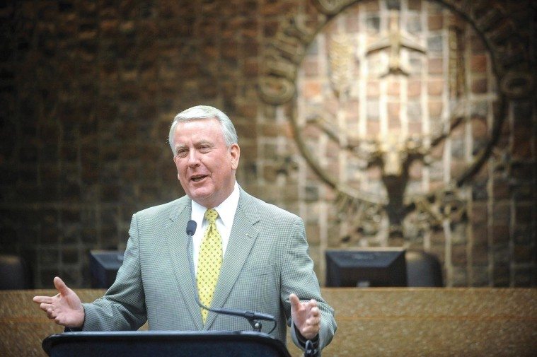 Amarillo Mayor Paul Harpole at a press conference, June 28, 2012.