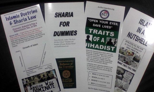 Islamophobic brochures at the 2016 Texas GOP convention.