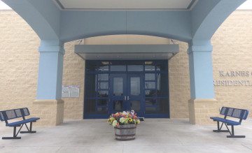 The entrance to the 500-bed Karnes County Residential Center for detained immigrant moms and kids.