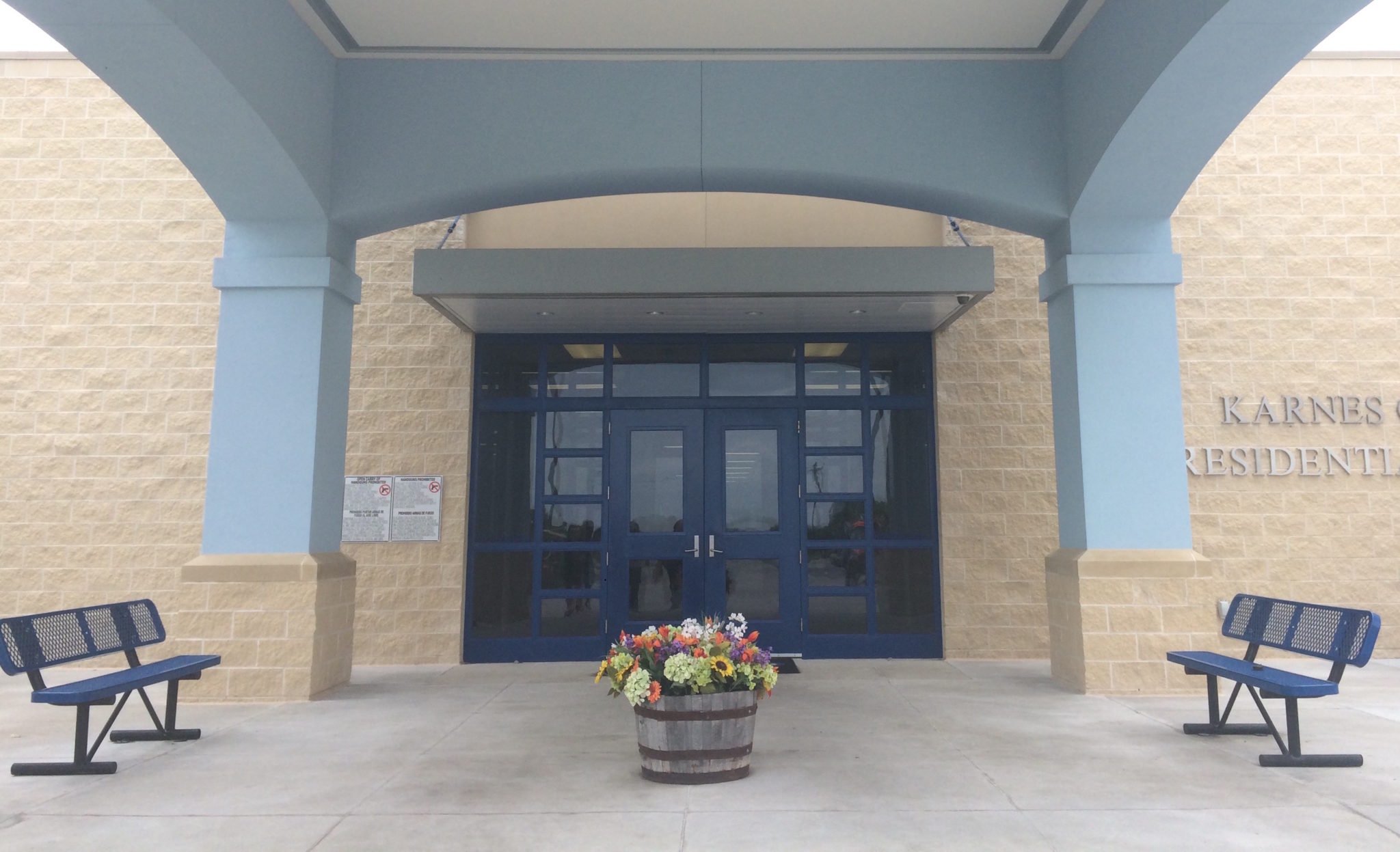 The entrance to the 500-bed Karnes County Residential Center for detained immigrant moms and kids.