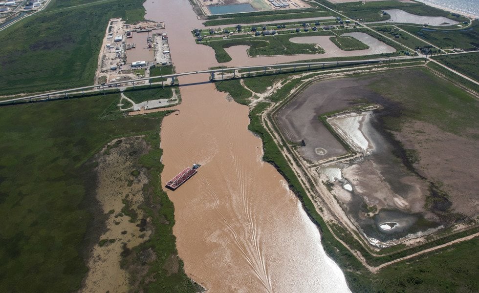 Intracoastal waters in Quintana and Freeport.