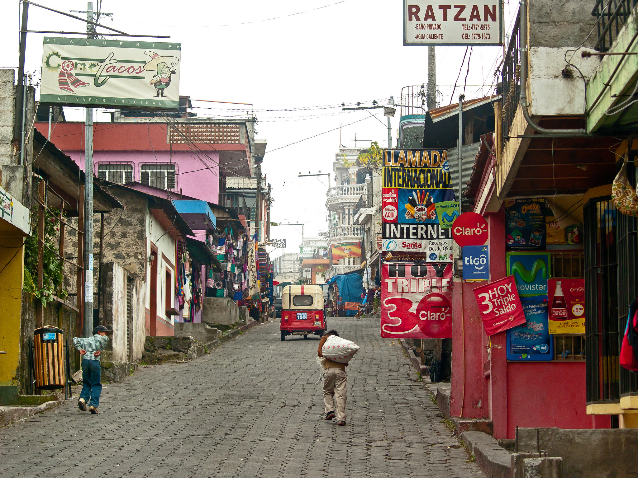 guatemala street, illustration for patti radle june poem about father lorenzo rosebaugh