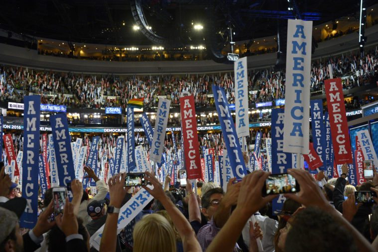 Delegates at the 2016 Democratic National Convention.