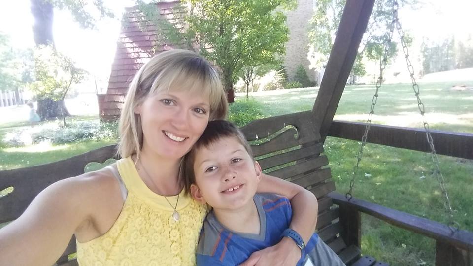 Amber Briggle and her son, MG, who is transgender.