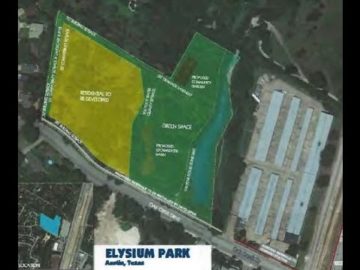 Site plan for the proposed Elysium Park housing development in Austin