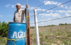 Eddie Canales at a water station set up for migrants passing through Brooks County in 2013.