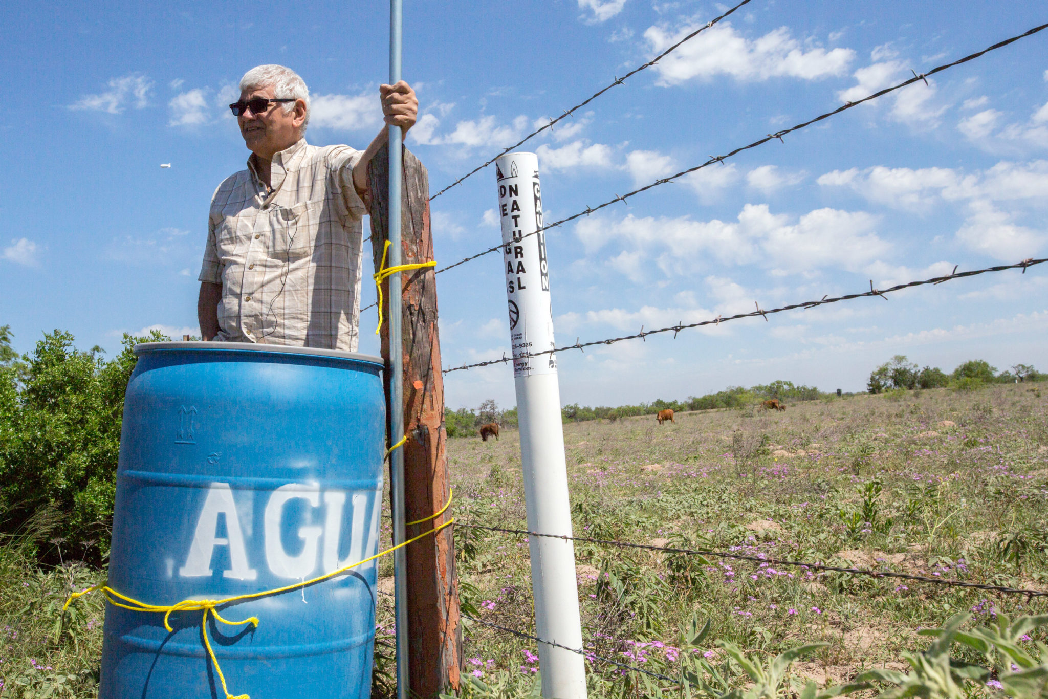 Eddie Canales at a water station set up for migrants passing through Brooks County in 2013.