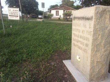 Texas State relocated Jefferson Davis monument to Hunter and made an attempt to scrub it of graffiti. 