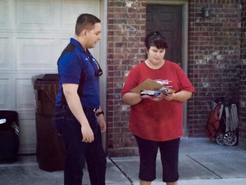 Philip Cortez campaigns in San Antonio.