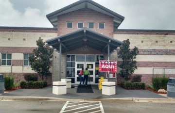 A Del Valle polling station, southeast of Austin. 