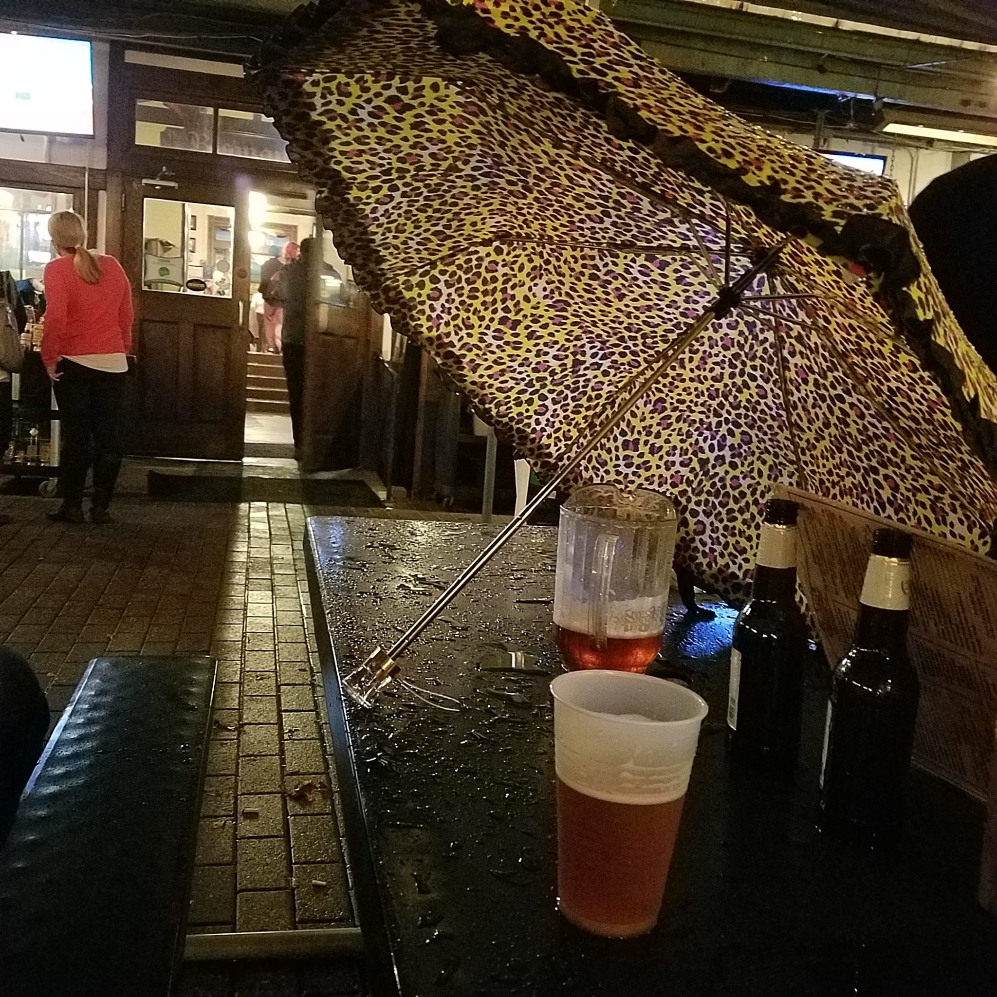 Their eyes may be wet but their beer is staying dry, dammit.