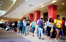 Prairie View A&M students wait to vote