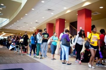 Prairie View A&M students wait to vote