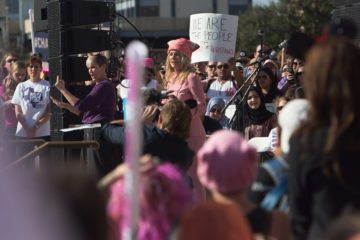 Wendy Davis speaks at the Women's March in Austin. 