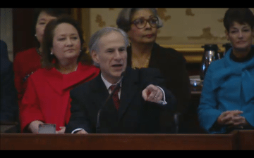 Governor Greg Abbott delivers the State of the State address.