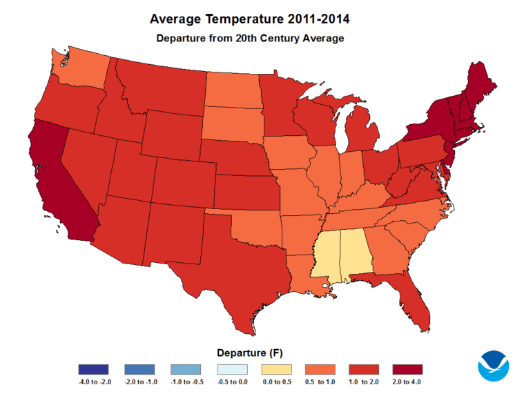 Texas experienced the third-warmest year on record last year, after 2012 and 2011
